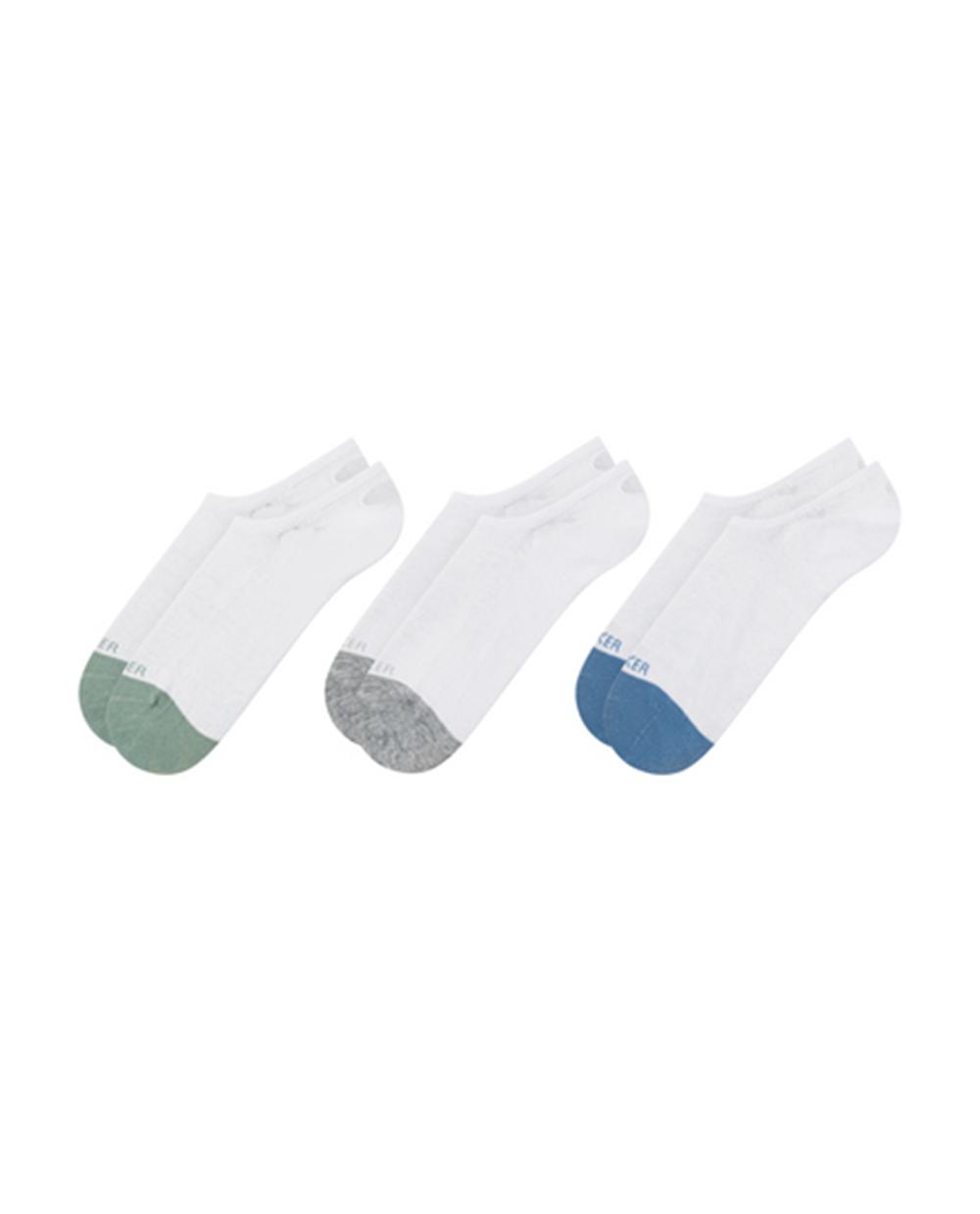Ted Baker 3 Pack Branded Liner Trainer Sokken Heren Wit | GYLF-02594