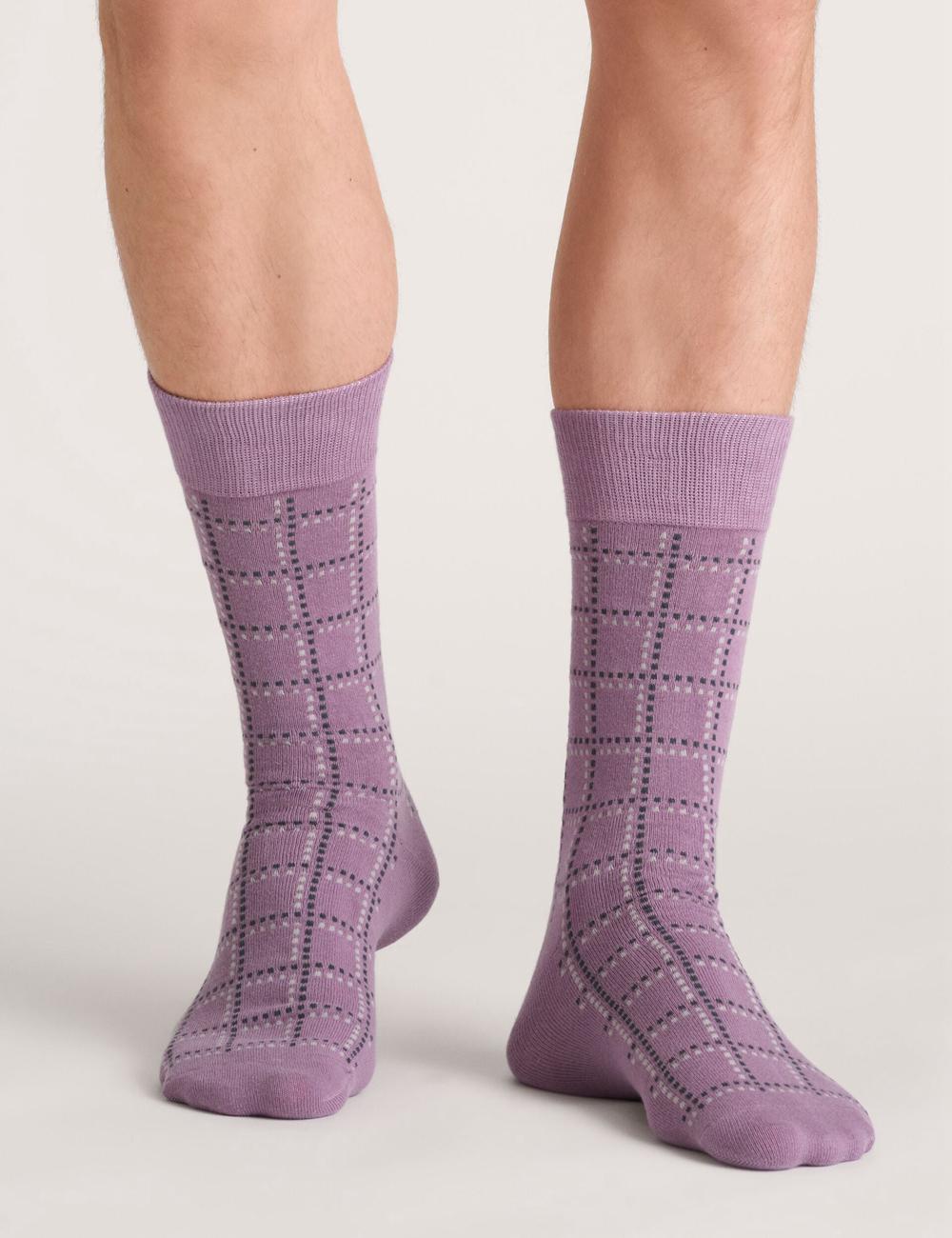 Ted Baker 3 Pack Geometric Check Crew Sokken Heren Groen | UCEJ-16972