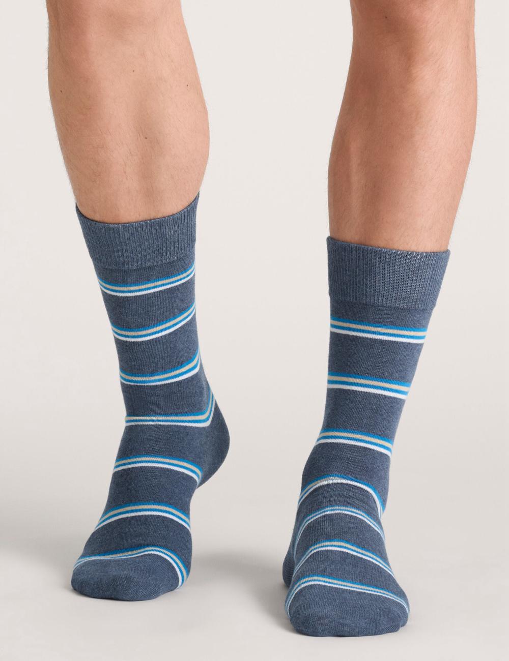 Ted Baker 3 Pack Geometric Stripe Crew Sokken Heren Grijs | OXKZ-79863