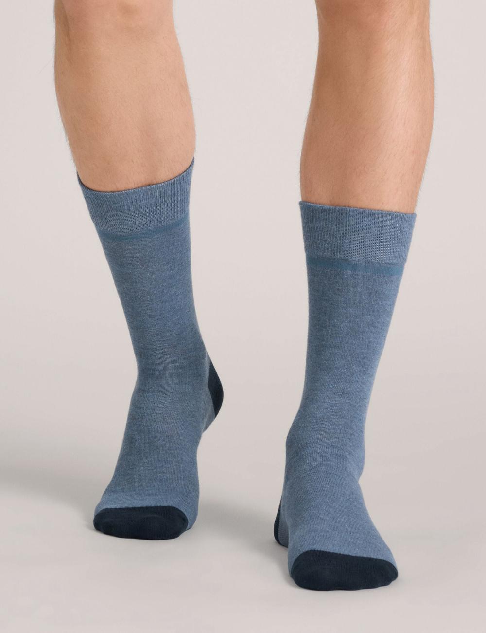 Ted Baker 6 Pack Cotton Rich Mixed Crew Sokken Heren Blauw | USHZ-64293