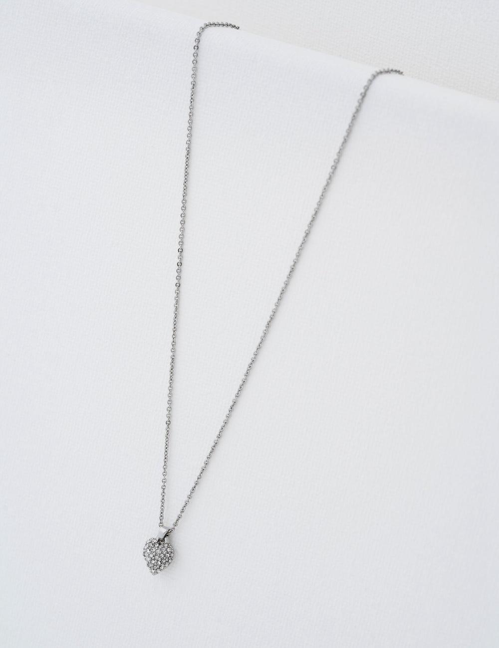 Ted Baker ADORINA - Mini Crystal Heart Pendant Kettingen Dames Zilver | PCUJ-83172