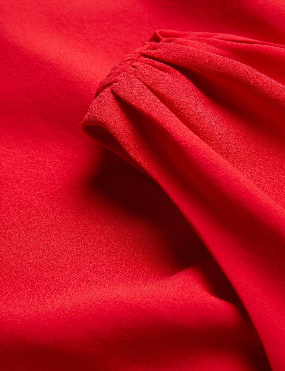 Ted Baker AISLI - One Shoulder Woven Maxi Jurk Dames Rood | ZXEL-87632