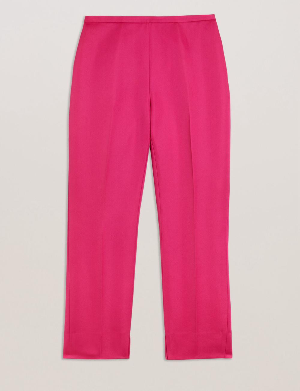 Ted Baker AKENIT - Satin Tailored Slim Leg Broek Dames Fuchsie | LNGW-56219