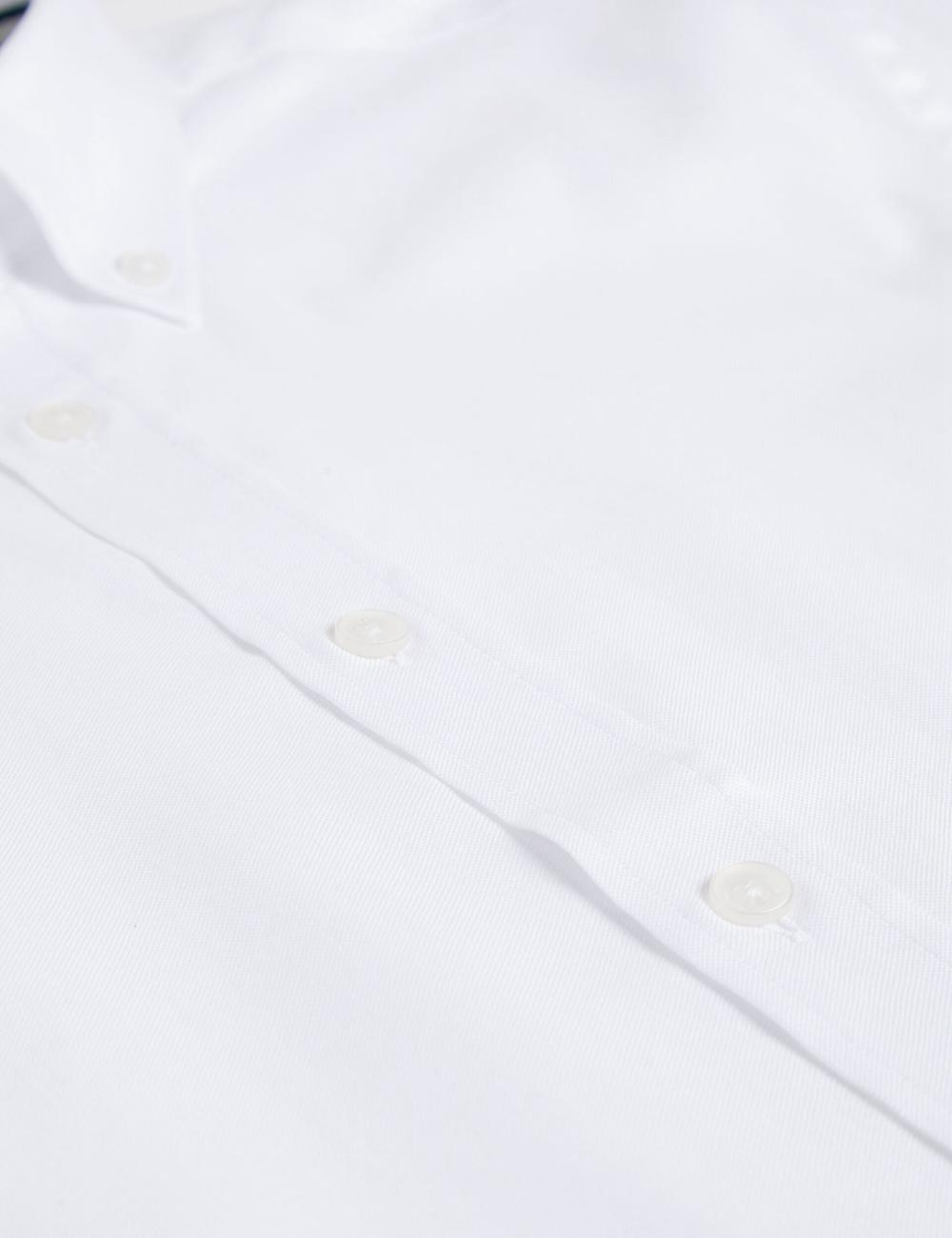 Ted Baker ALDGTE - Short Sleeve Cotton Oxford Overhemd Heren Wit | VEDN-78610