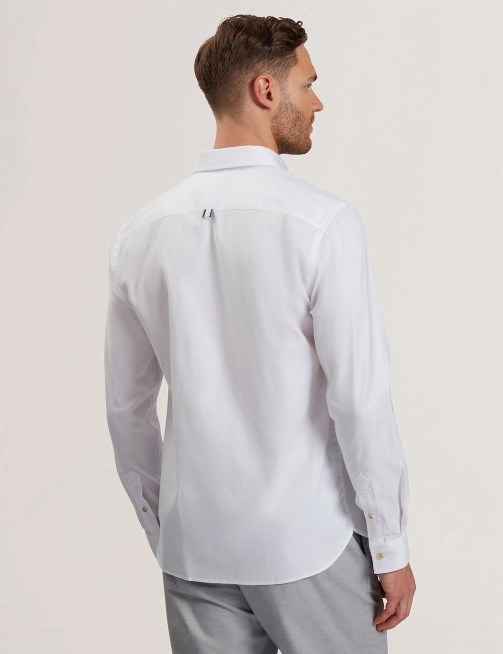 Ted Baker ALLARDO - Regular Fit Cotton Oxford Overhemd Heren Wit | AQDH-17206