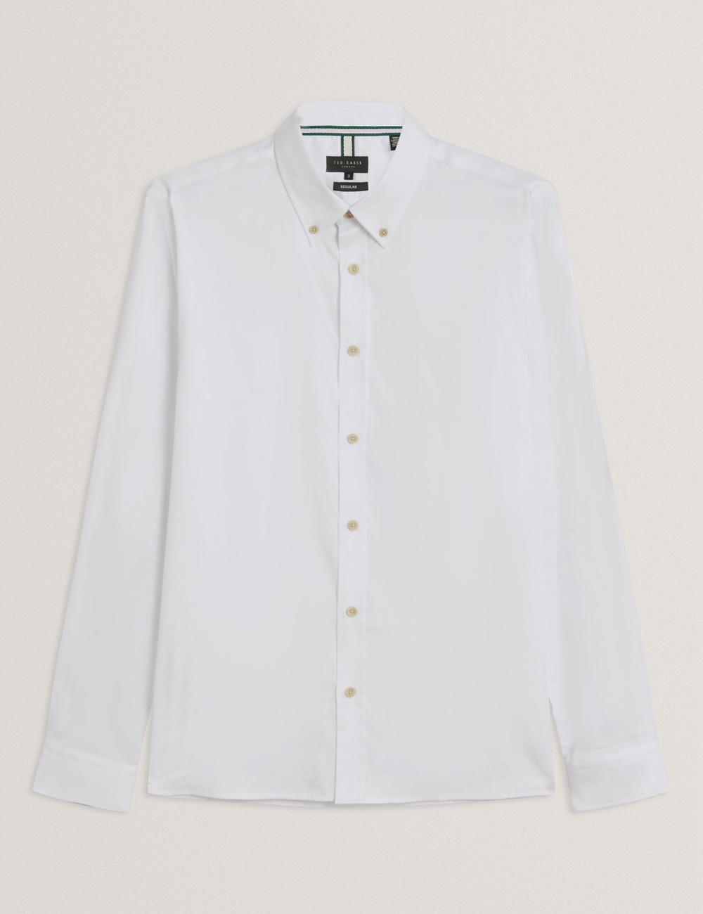 Ted Baker ALLARDO - Regular Fit Cotton Oxford Overhemd Heren Wit | AQDH-17206