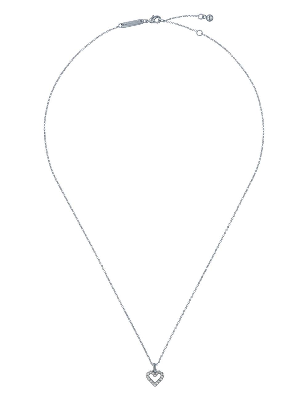 Ted Baker AMORE - Crystal Open Heart Pendant Kettingen Dames Zilver | PTHW-43650