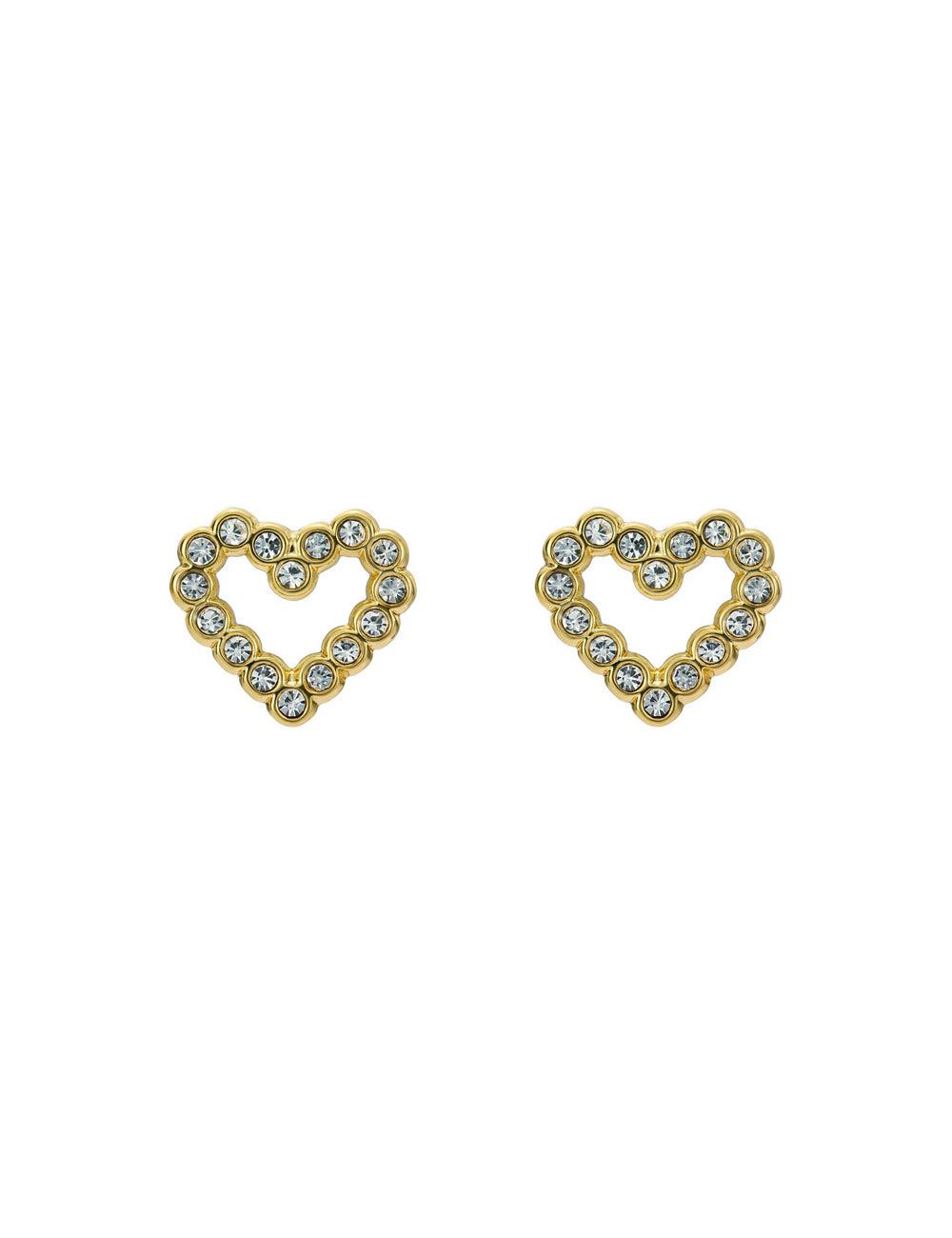 Ted Baker AMORINA -Crystal Open Heart Stud Oorbellen Dames Goud | XNZD-61875