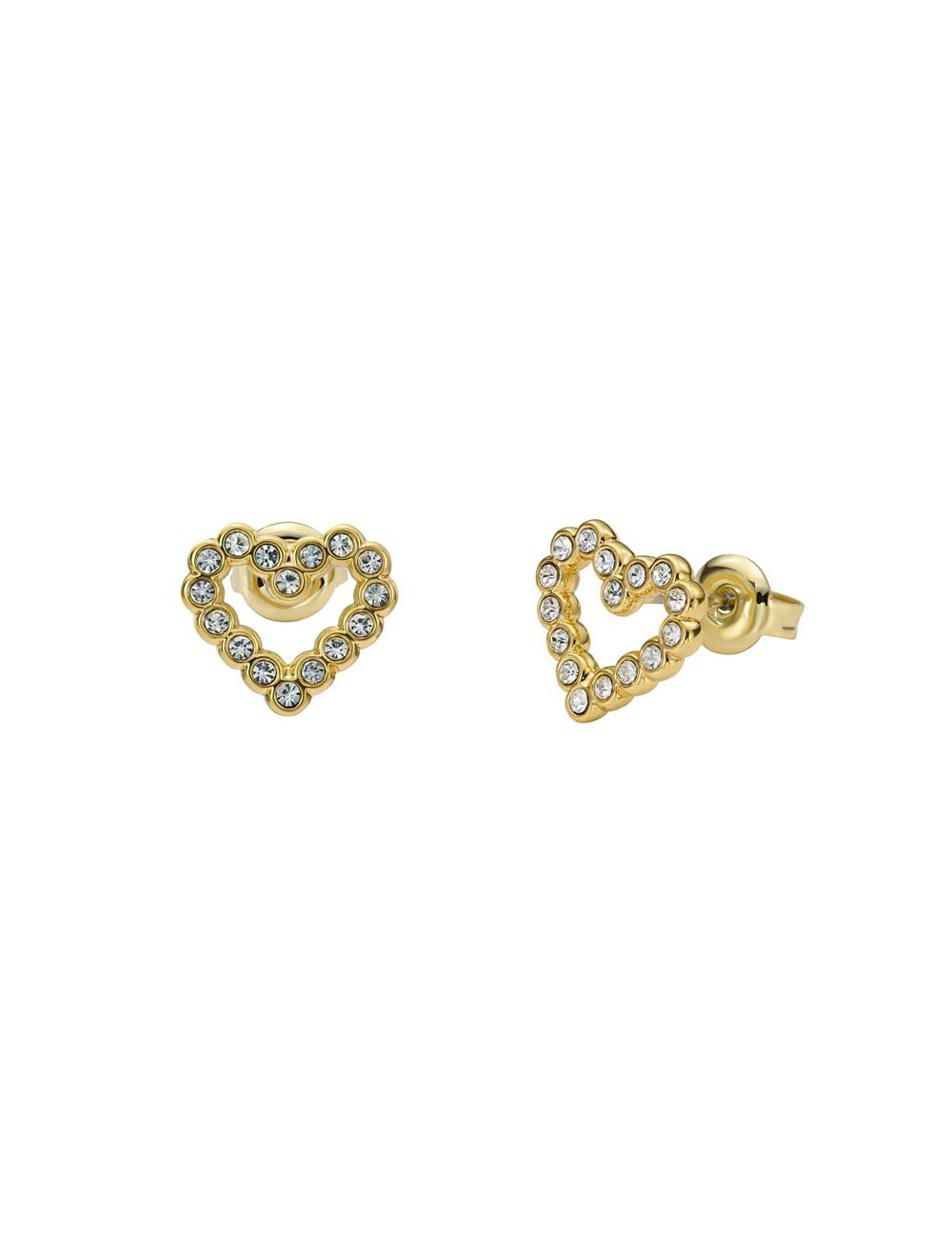 Ted Baker AMORINA -Crystal Open Heart Stud Oorbellen Dames Goud | XNZD-61875