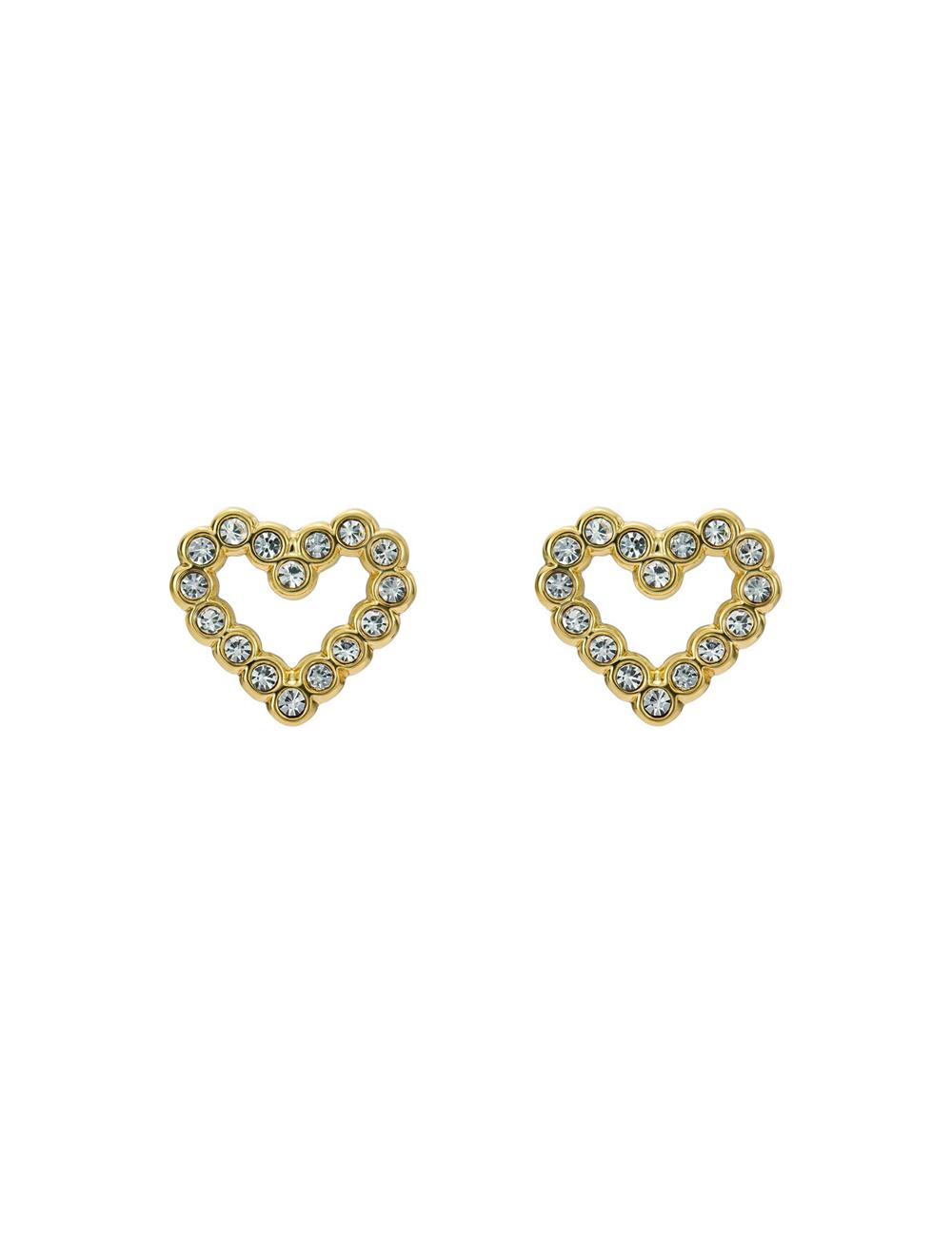 Ted Baker AMORINA -Crystal Open Heart Stud Oorbellen Dames Goud | XNZD-61875