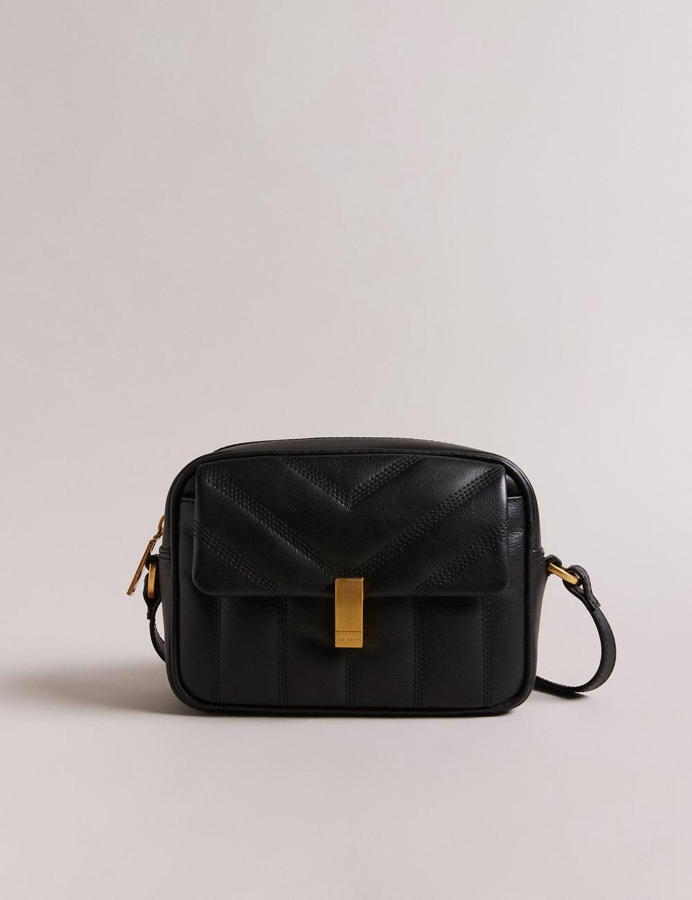 Ted Baker AYALILY - Quilted Leather Camera With Front Pocket Schoudertassen Dames Zwart | UAKM-09283