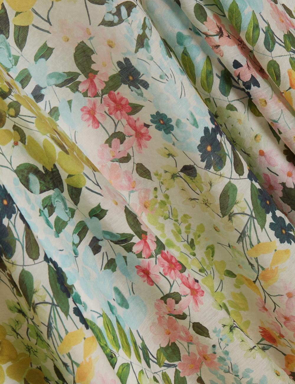 Ted Baker AZULLA - Floral A-Line Woven Rokken Dames Ivory | HFDS-96483