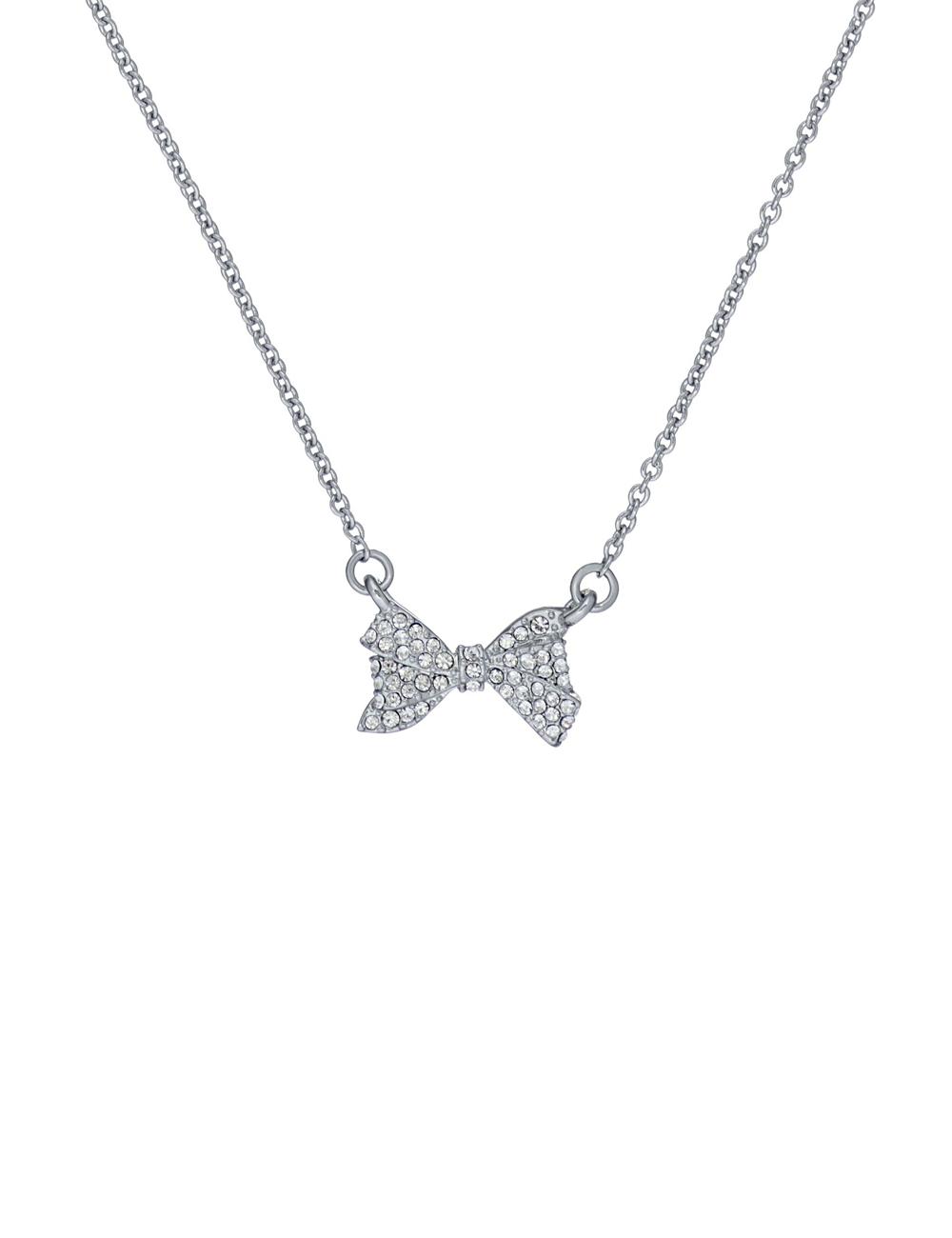 Ted Baker BARSIE - Crystal Bow Pendant Kettingen Dames Zilver | RIVO-13042