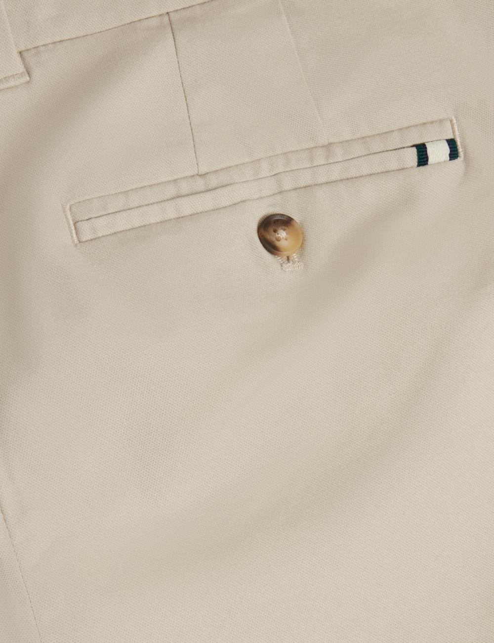 Ted Baker BATFORD - Slim Fit Cotton Blend Chinos Broek Heren Tan | QOLM-69251