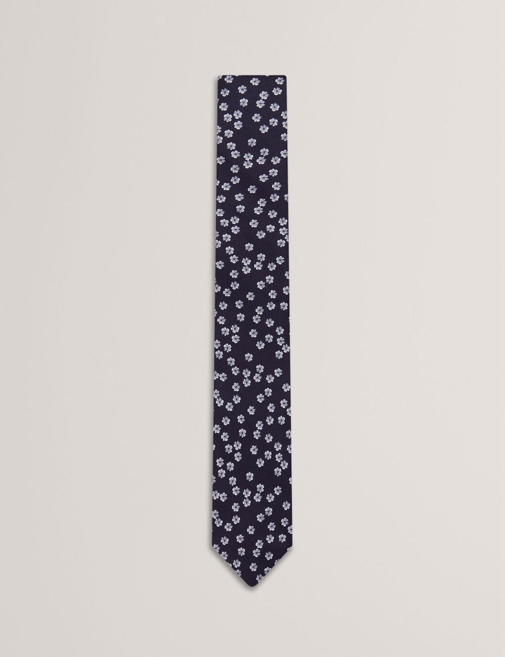 Ted Baker BENTLYY - Ditsy Floral Print Silk Stropdassen Heren Donkerblauw | EMJF-76823
