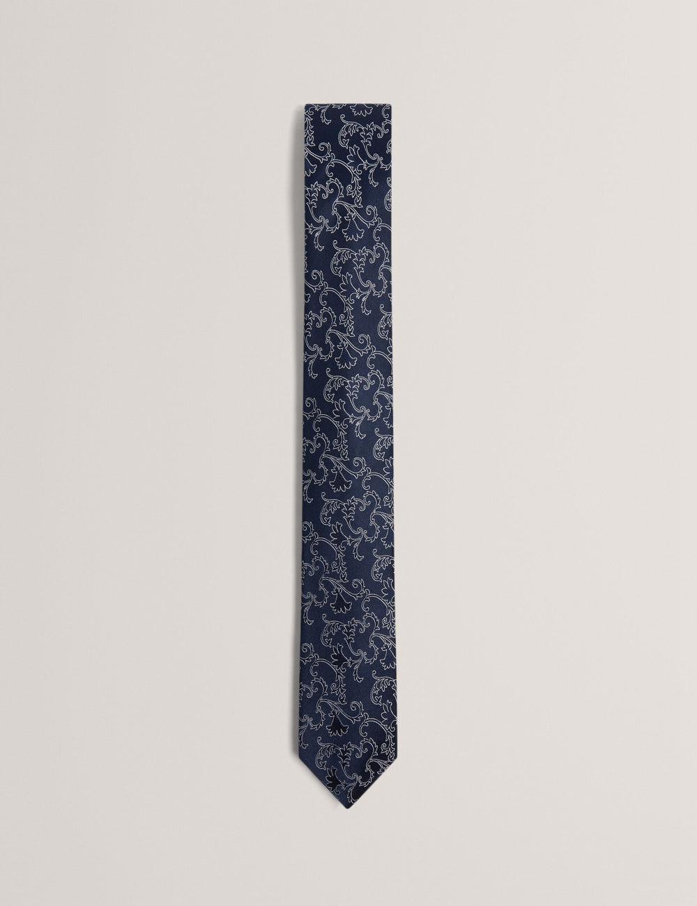 Ted Baker BIONDIS - Baroque Floral Print Silk Stropdassen Heren Donkerblauw | OXHB-96802