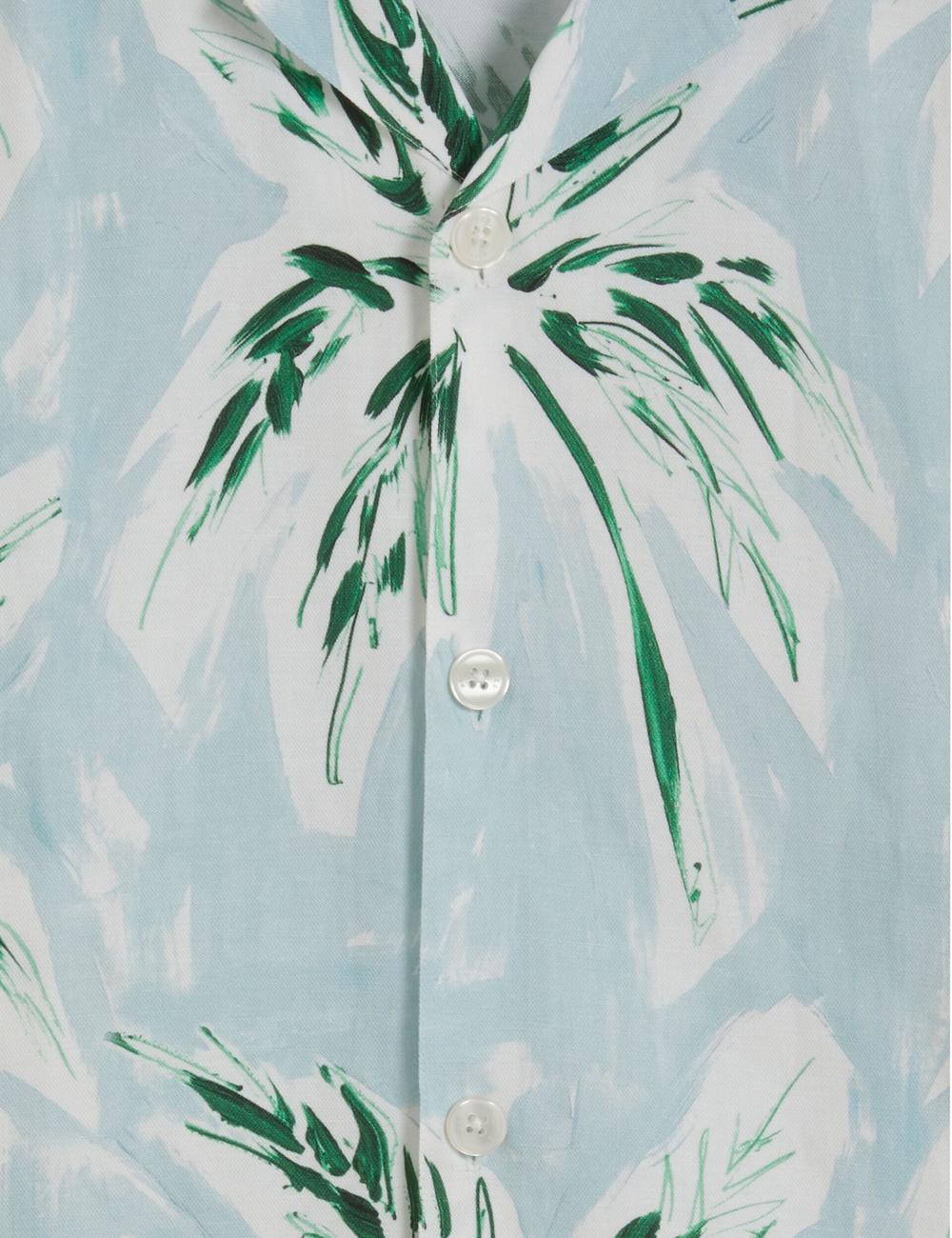 Ted Baker BOCHE - Short Sleeve Regular Tropical Palm Tree Overhemd Heren Groen | UQBW-49812