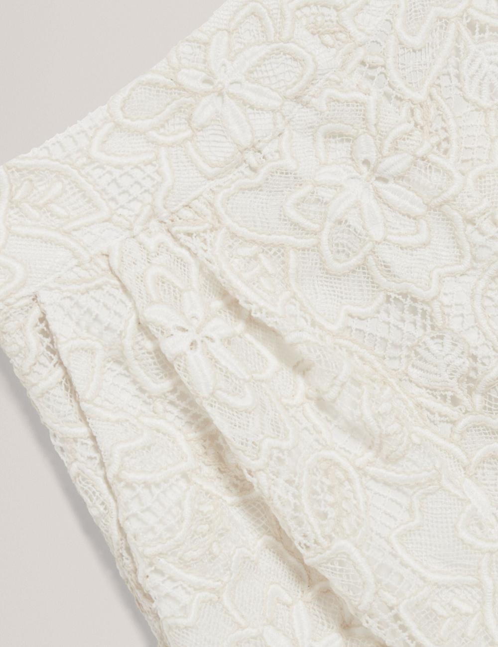 Ted Baker BOWIA - Lace High Waisted Tailored Korte Broek Dames Ivory | YTXM-15760