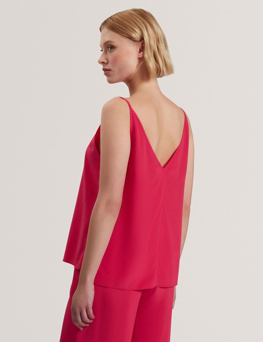 Ted Baker CADASA - Pure Silk Scoop Neck Cami Topjes Dames Fuchsie | UCRQ-48206