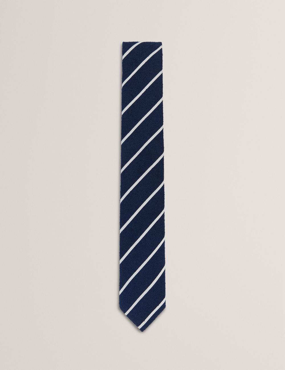 Ted Baker CAMPSEA - Boucle Texture Solid Stripe Stropdassen Heren Donkerblauw | AUCR-16897