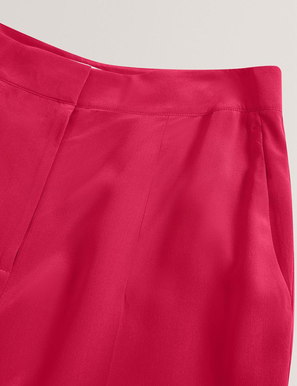 Ted Baker CARLOET - Silk Wide Leg Tailored Broek Dames Fuchsie | INVZ-98501