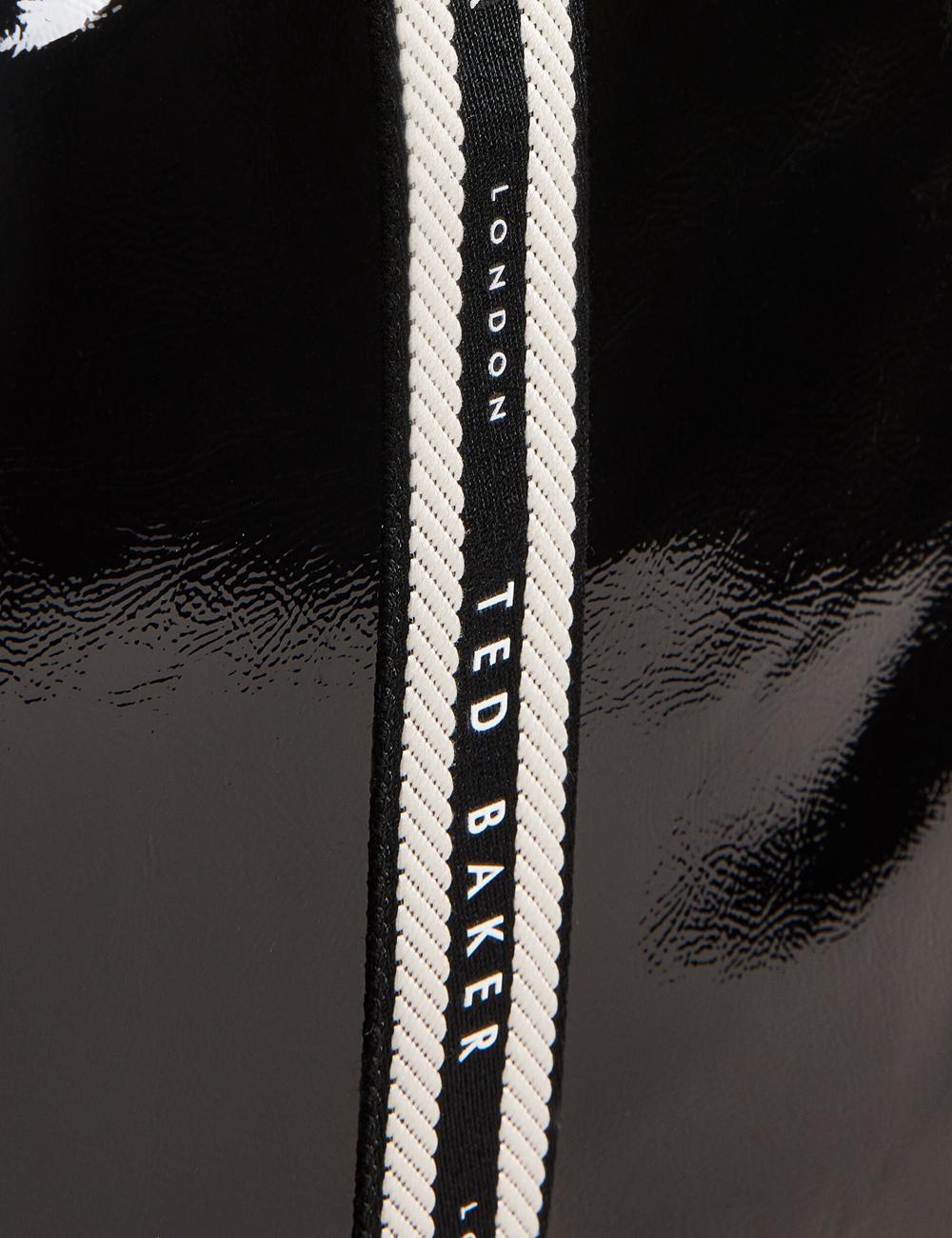 Ted Baker CELINIE - Branded Webbing Faux Leather Tote Tassen Dames Zwart | MCVN-56190