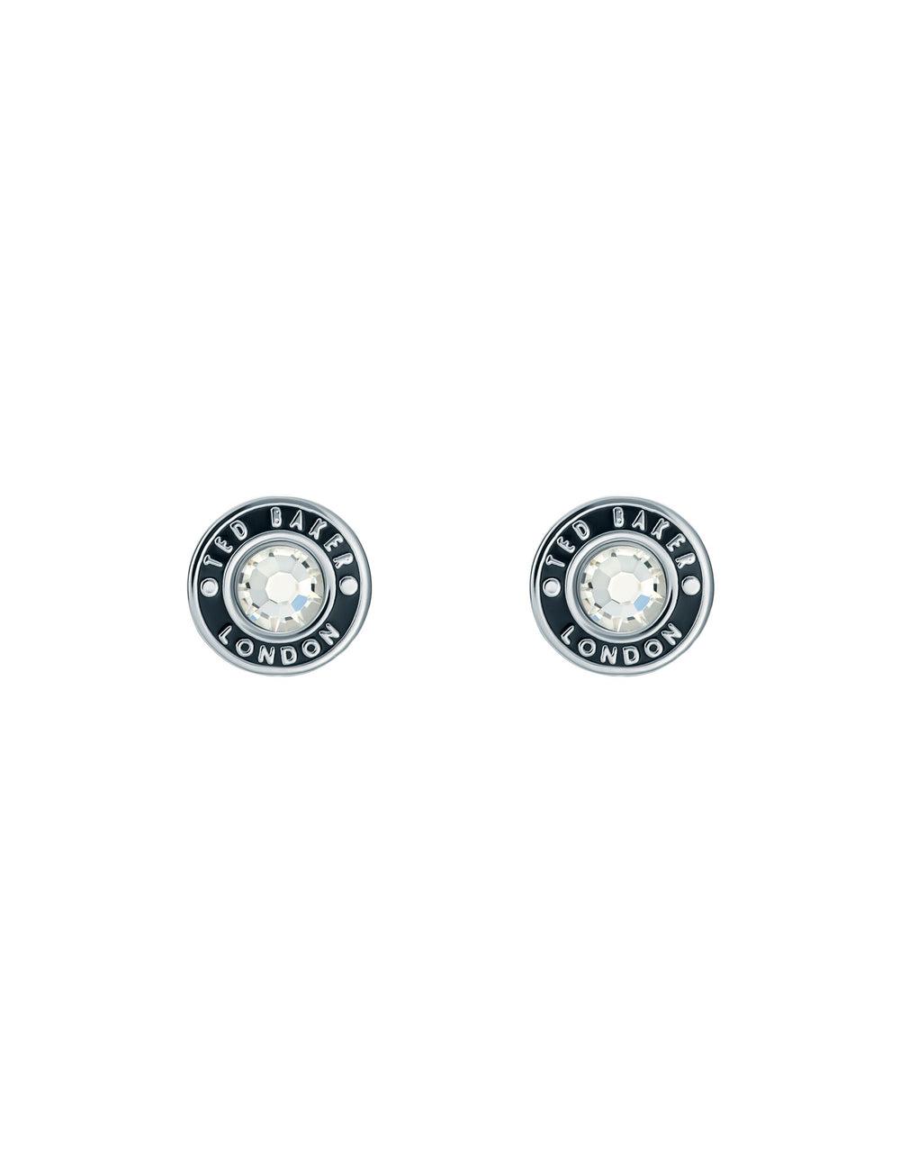 Ted Baker CHERELLE - Branded Crystal Button Stud Oorbellen Dames Zilver | KGIH-72568