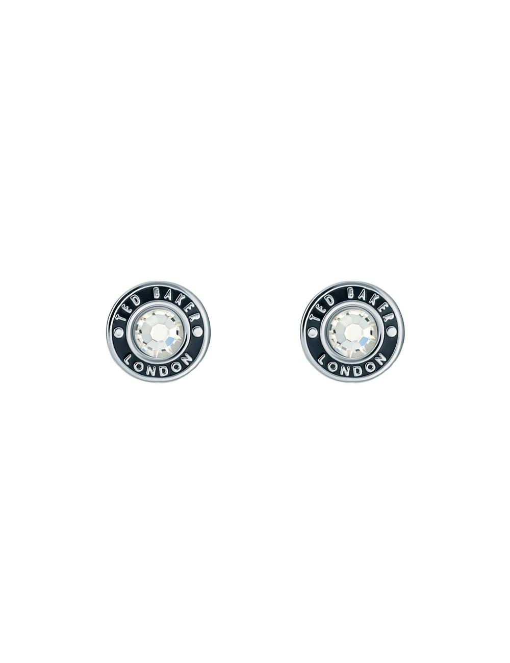 Ted Baker CHERELLE - Branded Crystal Button Stud Oorbellen Dames Zilver | KGIH-72568