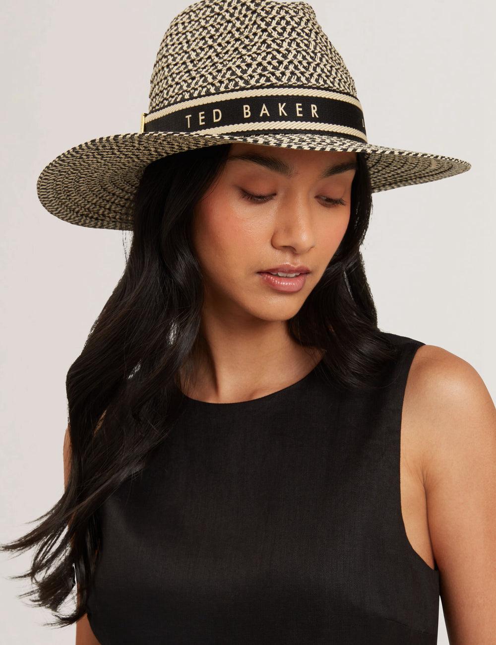 Ted Baker CLARIES - Mixed Weave Straw Hoeden Dames Natural | DYWR-26753