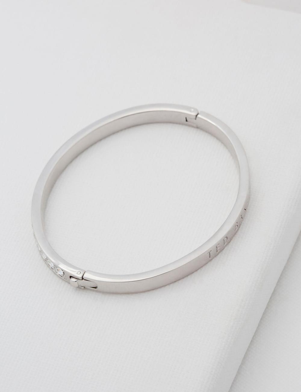 Ted Baker CLEMARA - Crystal Hinge Bangle Armbanden Dames Zilver | IWRC-38901