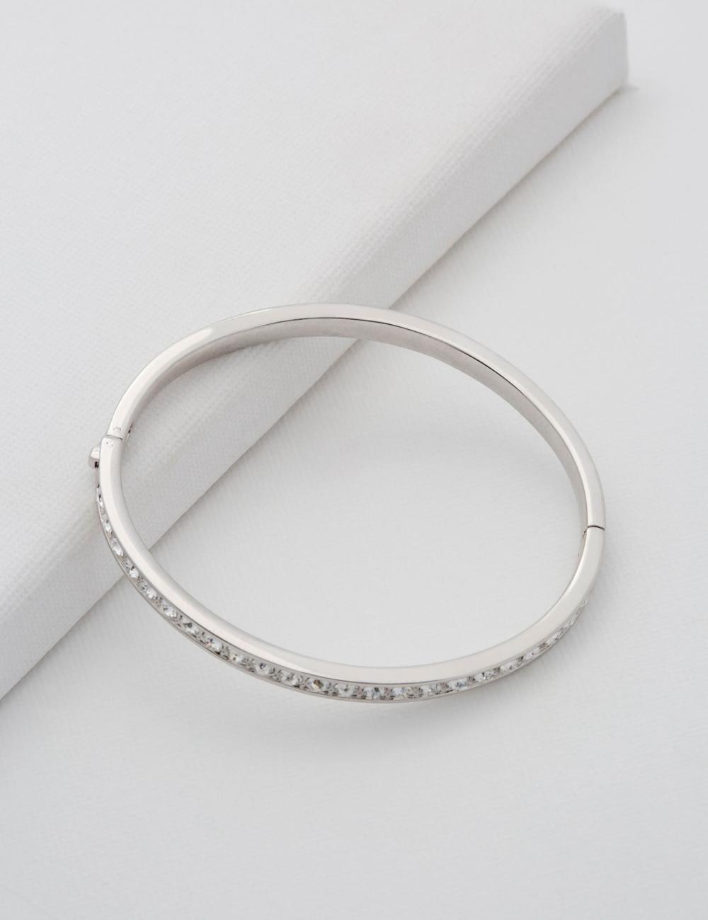 Ted Baker CLEMARA - Crystal Hinge Bangle Armbanden Dames Zilver | IWRC-38901