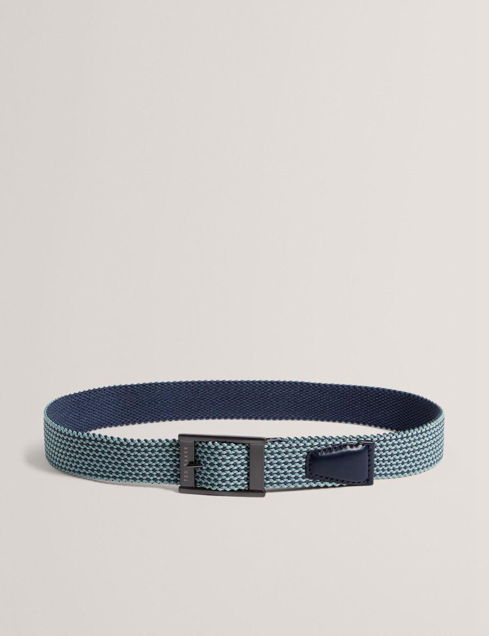 Ted Baker COLUMMM - Reversible Woven Elasticated Riemen Heren Donkerblauw | QHGT-72649
