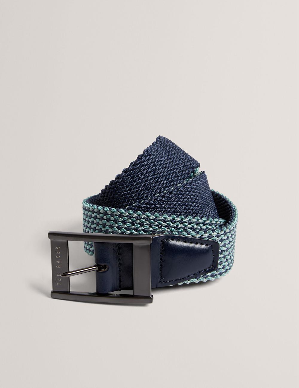 Ted Baker COLUMMM - Reversible Woven Elasticated Riemen Heren Donkerblauw | QHGT-72649