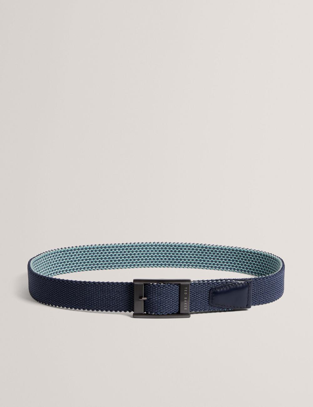 Ted Baker COLUMMM - Reversible Woven Elasticated Riemen Heren Donkerblauw | QHGT-72649