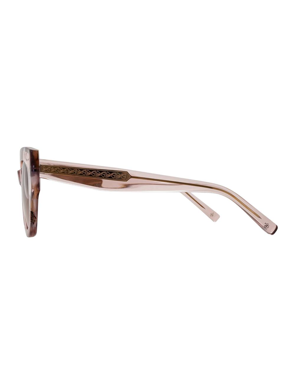 Ted Baker CORAL - Chunky Cat Eye Acetate Zonnebril Dames Roze | GOXK-90167