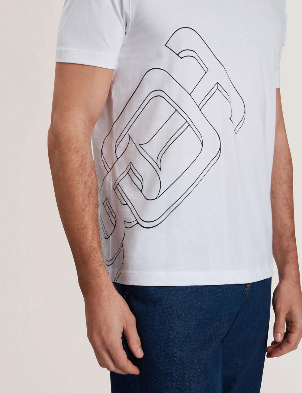 Ted Baker CRAIGEY - Logo Graphic Crew Neck Cotton T-shirts Heren Wit | ZGCT-49725