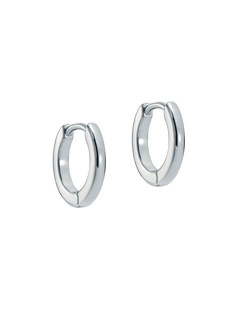 Ted Baker CRISLIE - Engraved Logo Small Hoop Oorbellen Dames Zilver | HPGW-65892
