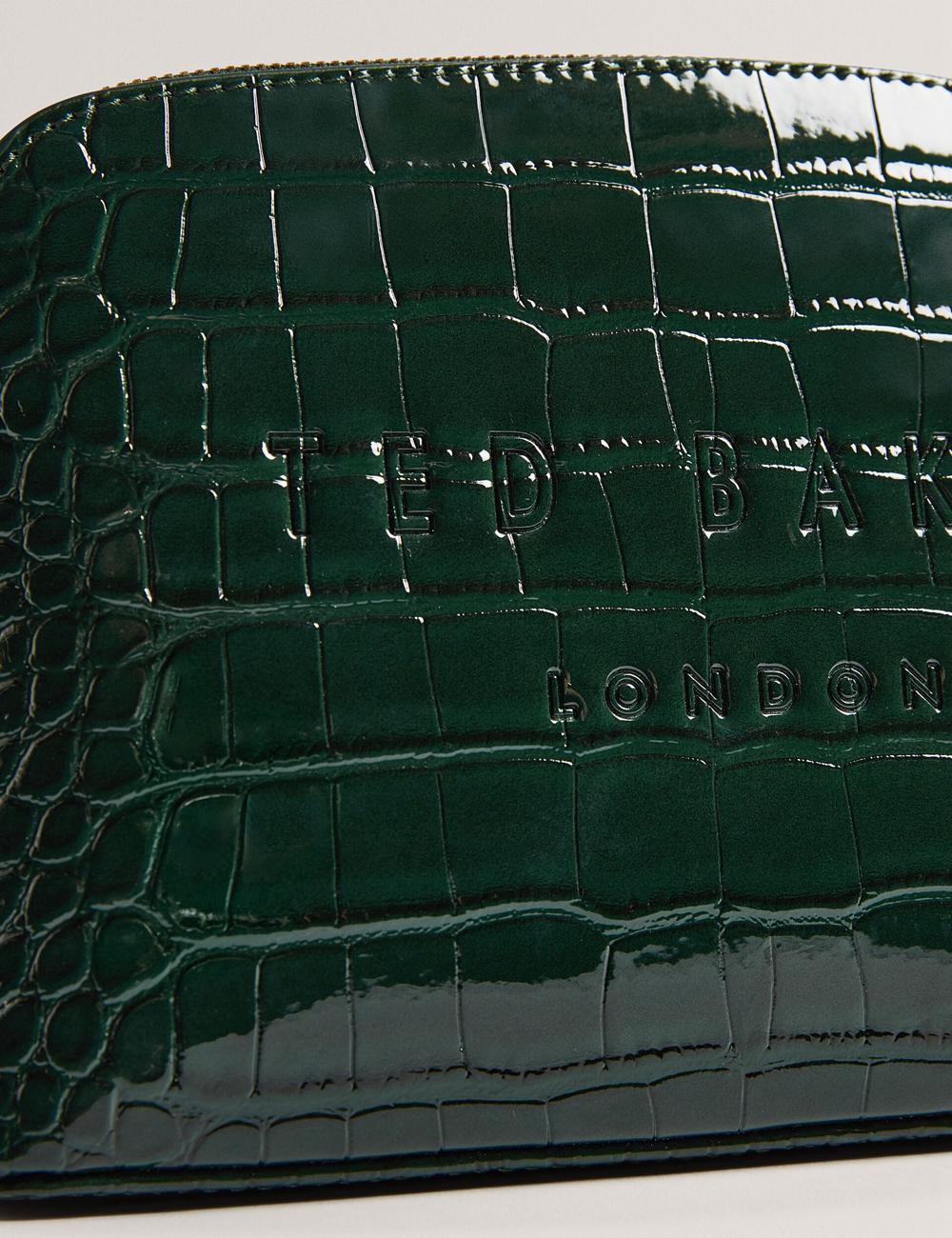 Ted Baker CROCALA - Croc Effect Faux Leather Makeup Tassen Dames Groen | YKPN-06872