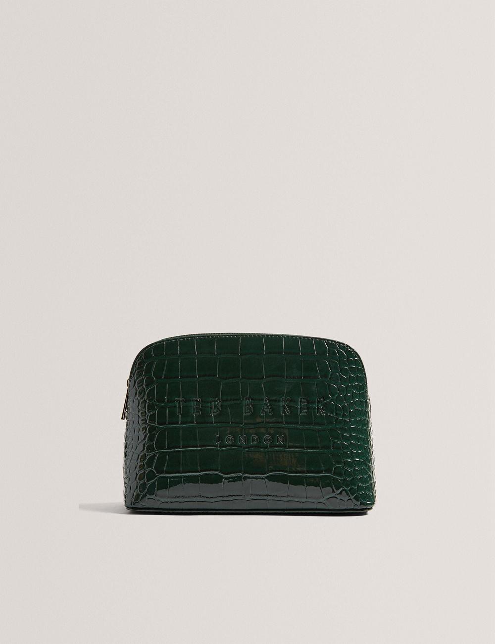 Ted Baker CROCALA - Croc Effect Faux Leather Makeup Tassen Dames Groen | YKPN-06872