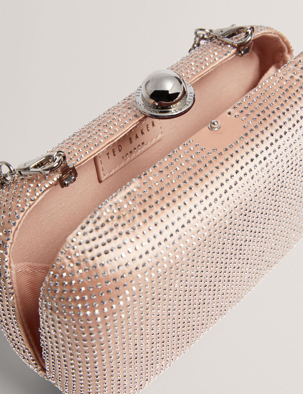 Ted Baker CRYZELA - Crystal Embellished Satin Hard Koppelingstassen Dames Roze | SHUX-52816