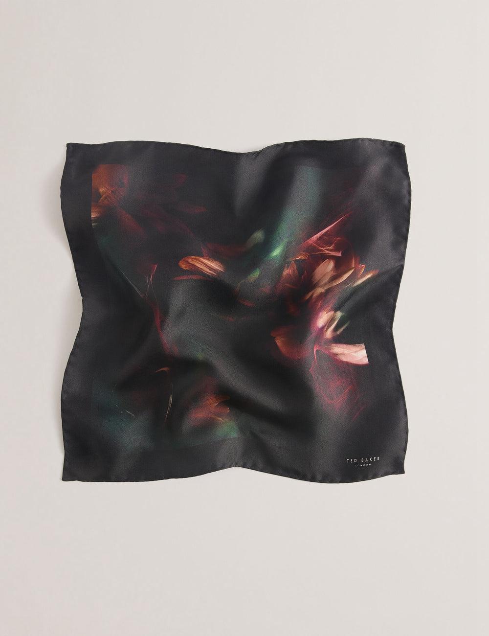 Ted Baker DALLASE - Smokey Floral Print Silk Pocket Pochetten Heren Zwart | ZROY-10452