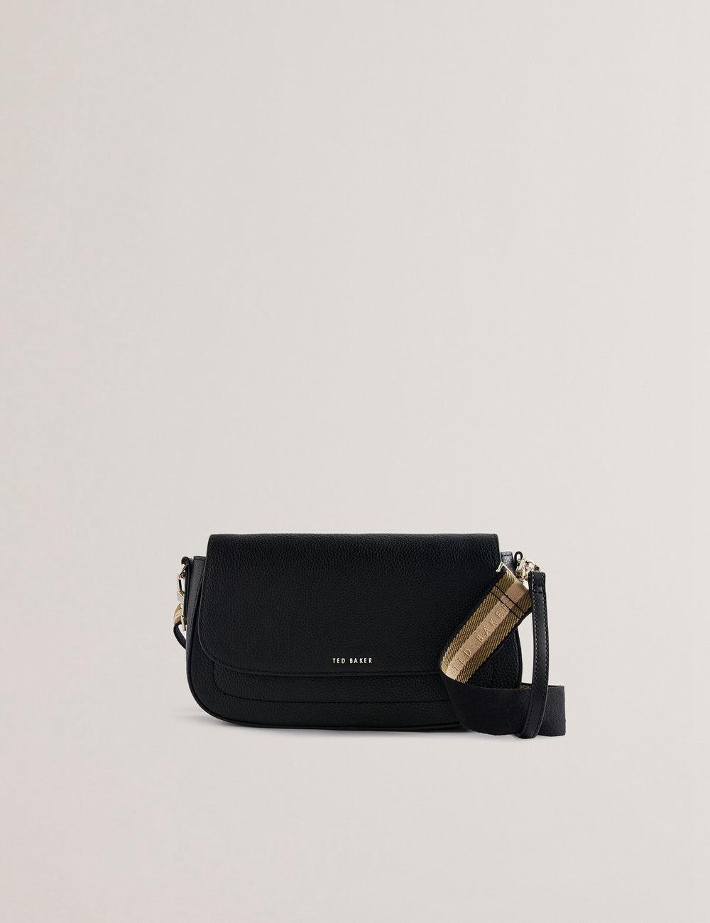 Ted Baker DARILIE - Leather Webbing East West Satchel Boekentassen Dames Zwart | QMVG-96734