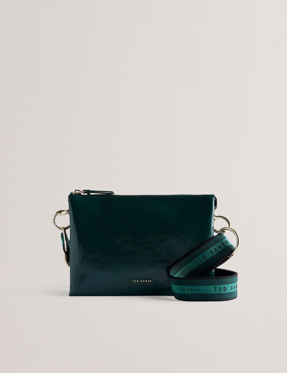 Ted Baker DAWCEY - Crinkled Patent Leather Crossbodytassen Dames Groen | IMQD-40657