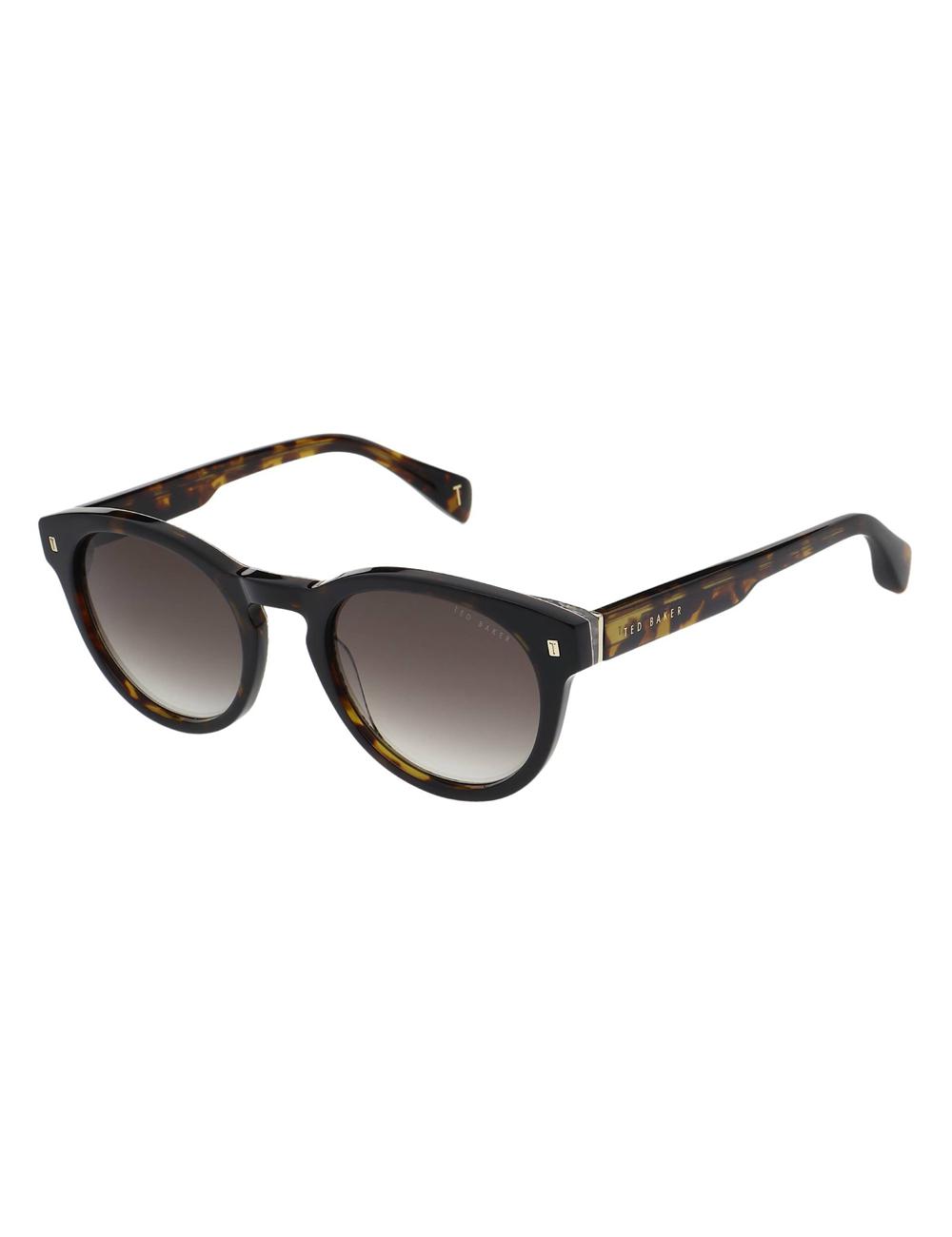 Ted Baker DAX - Round Chunky Temple Zonnebril Heren Bruin | GWXZ-48395