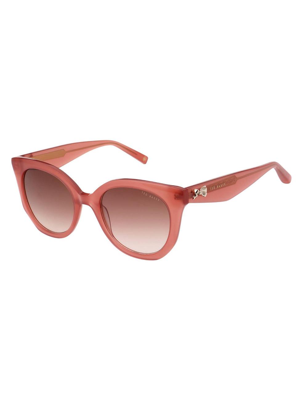 Ted Baker ELEN - Oversized Cat Eye Bow Detail Zonnebril Dames Roze Roze | ERJA-63970