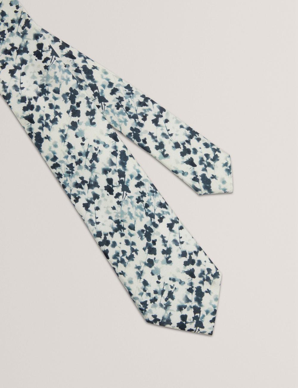 Ted Baker ELMSTED - Blurred Floral Print Silk Stropdassen Heren Donkerblauw | UKSP-90654