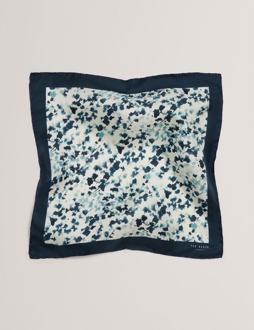 Ted Baker ELMSTEP - Blurred Floral Print Silk Pocket Pochetten Heren Donkerblauw | OEUB-94806