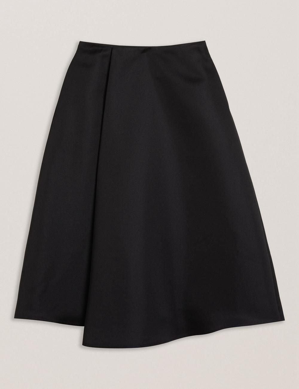 Ted Baker ERVA - Asymmetric Satin Wrap Rokken Dames Zwart | LJUX-86031