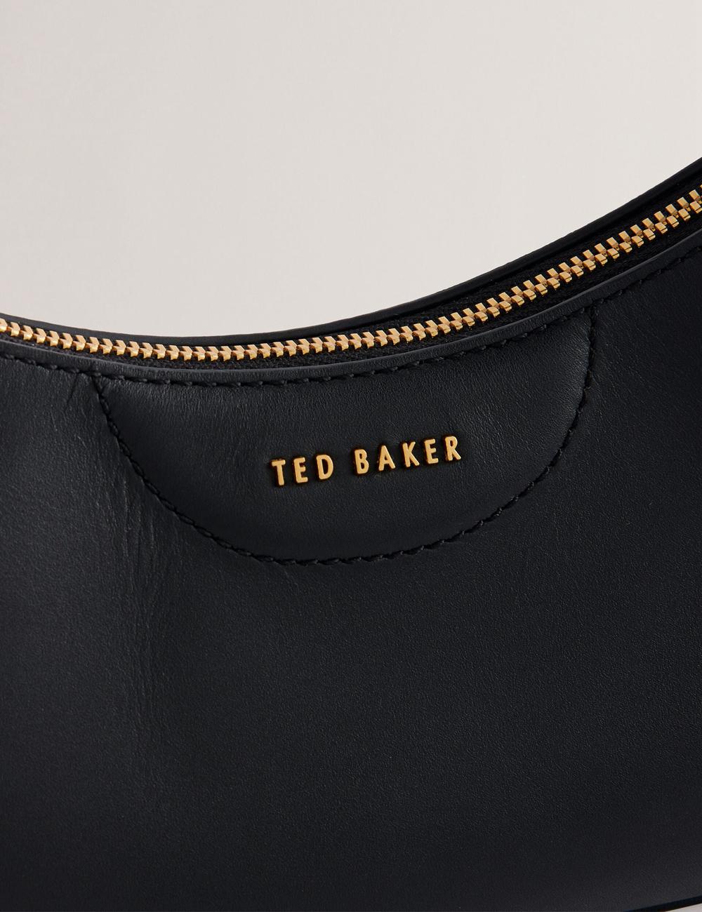 Ted Baker ESSIY - Leatheruette With Webbing Strap Schoudertassen Dames Zwart | REVB-98561