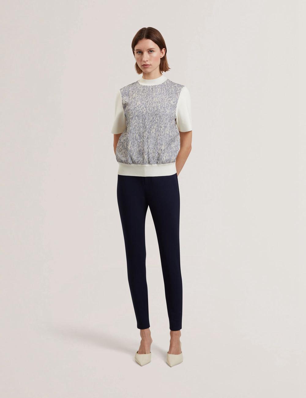 Ted Baker FELINDA - Fly Front Stretchy Broek Dames Donkerblauw | FLWS-67258